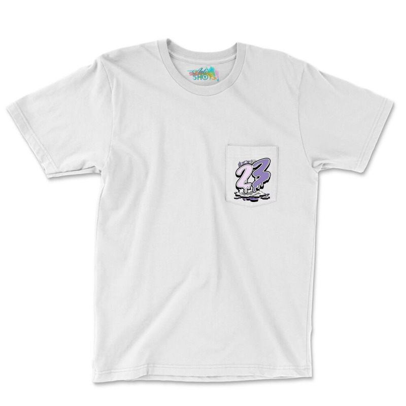 Tee To Match Jd 11 Low Pure Violet Dripping Number 23 Premium T Shirt Pocket T-shirt | Artistshot