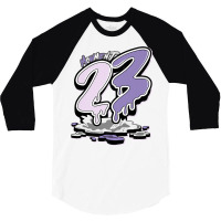 Tee To Match Jd 11 Low Pure Violet Dripping Number 23 Premium T Shirt 3/4 Sleeve Shirt | Artistshot