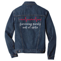 Teens Living Out Of Spite, Surviving Purely Out Of Spite Pullover Hood Men Denim Jacket | Artistshot