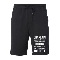 Gift For Badass Chaplain Fleece Short | Artistshot