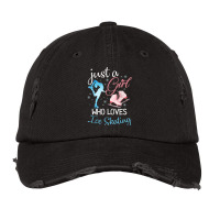 Just A Girl Who Loves Ice Skating  For Ice Skating Girl Vintage Cap | Artistshot