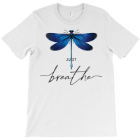 Womens Just Dragonfly Tattoodesign Summer Breathe Meditation Yoga V Ne T-shirt | Artistshot