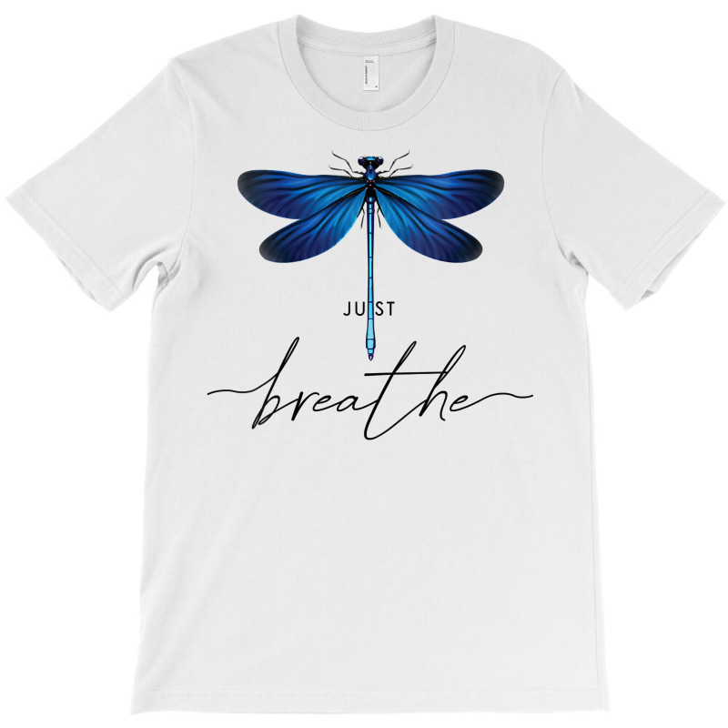 Womens Just Dragonfly Tattoodesign Summer Breathe Meditation Yoga V Ne T-shirt | Artistshot