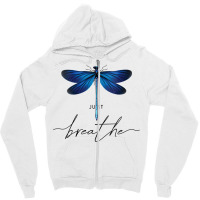 Womens Just Dragonfly Tattoodesign Summer Breathe Meditation Yoga V Ne Zipper Hoodie | Artistshot