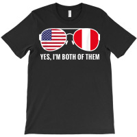 Usa Peru Flag Sunglasses Peruvian Americans T Shirt T-shirt | Artistshot