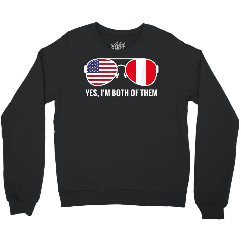 Usa Peru Flag Sunglasses Peruvian Americans T Shirt Crewneck Sweatshirt | Artistshot