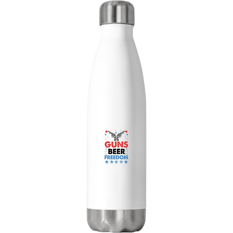 Guns Beer Freedom For White Stainless Steel Water Bottle | Artistshot