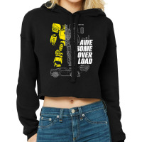 Transformers Bumblebee Awesome Overload Split Premium T Shirt Cropped Hoodie | Artistshot