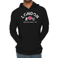 Womens London Uk United Kingdom Union Jack England Souvenir Gift V Nec Lightweight Hoodie | Artistshot