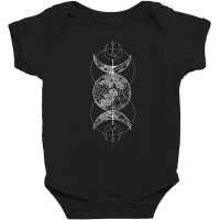 Triple Moon Goddess Witch Wicca Pagan Hecate Occult Wiccan T Shirt Baby Bodysuit | Artistshot