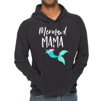 Womens Mermaid Birthday Party Shirt For Girl Momma Mom Mermaid Mama Ta Vintage Hoodie | Artistshot