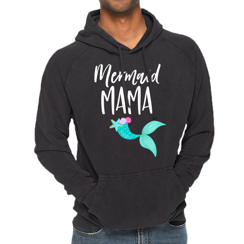 Womens Mermaid Birthday Party Shirt For Girl Momma Mom Mermaid Mama Ta Vintage Hoodie | Artistshot