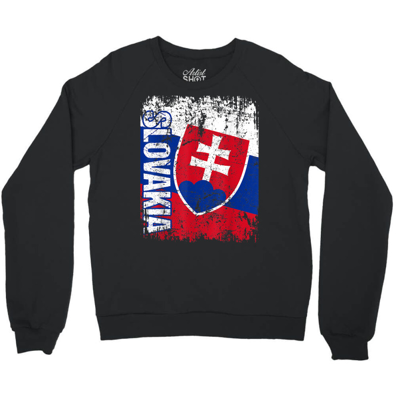 Slovakia Flag Vintage Distressed Slovakia T Shirt Crewneck Sweatshirt | Artistshot