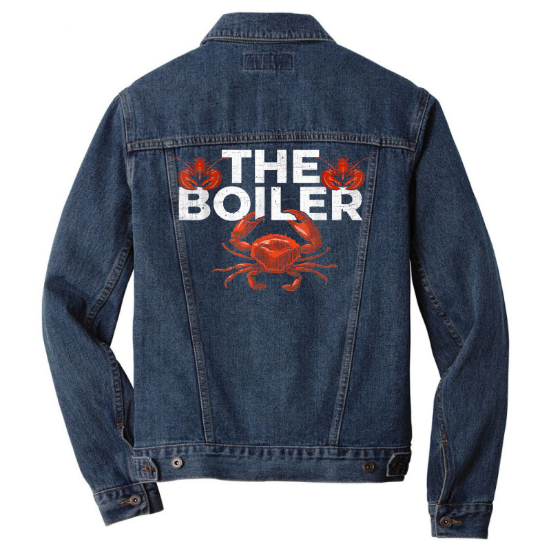 The Boiler   Funny Crab & Lobster Boil Chef T Shirt Men Denim Jacket | Artistshot