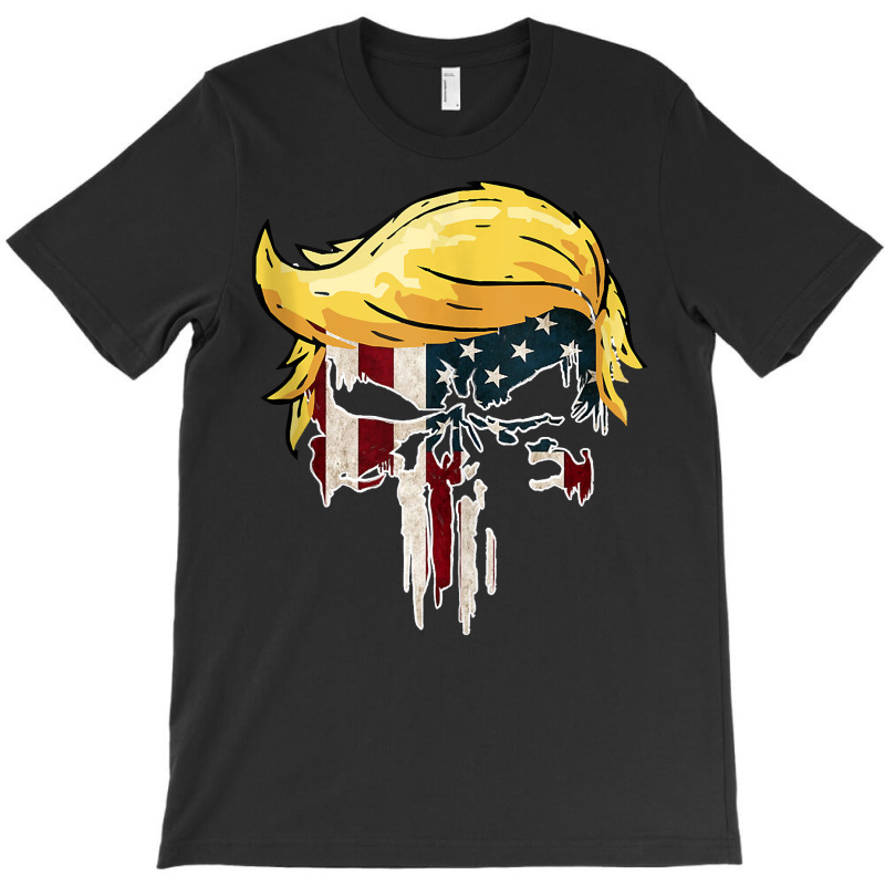 Trump American Flag Skull 2020 Second Term Reelection Tank Top T-shirt | Artistshot