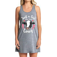 Kids Cow Just A Girl Who Loves Cows Cow Lovers Tank Dress | Artistshot