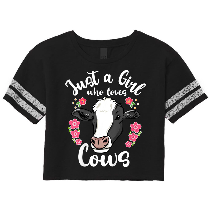 Kids Cow Just A Girl Who Loves Cows Cow Lovers Scorecard Crop Tee by Juan-Design | Artistshot