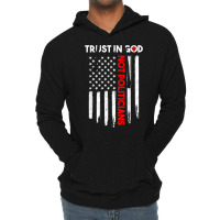 Trust In God Not Politicians American Distressed Flag T Shirt Lightweight Hoodie | Artistshot