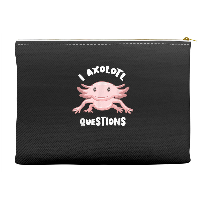 Smiling Axolotl Mexican Walking Fish I Axolotl Questions T Shirt Accessory Pouches | Artistshot