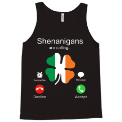 funny shenanigans are calling st patricks day irish clover sweatshirt Tank Top | Artistshot