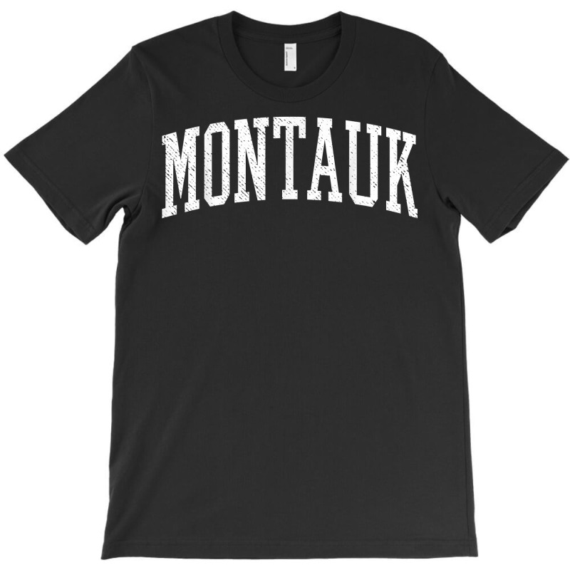 Varsity Distressed Montauk T Shirt T-shirt | Artistshot