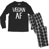 Vegan Af Shirt Funny Vegetarian Gift Idea Tee Shirt Men's Long Sleeve Pajama Set | Artistshot