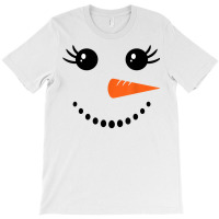 Snowman Girl Face For Girls Christmas Winter T Shirt T-shirt | Artistshot