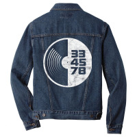 Turntable 33 45 78 Rpm T Shirt Records Vinyl Collector Tee Men Denim Jacket | Artistshot