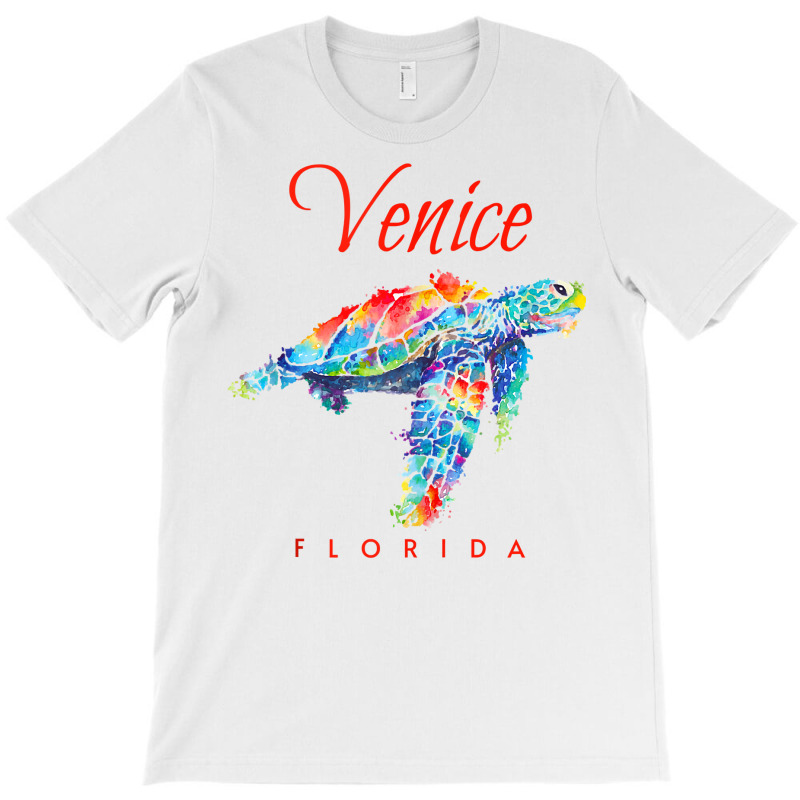 Venice Florida Watercolor Sea Turtle Tank Top T-shirt | Artistshot