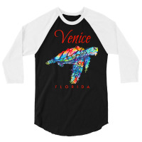 Venice Florida Watercolor Sea Turtle Tank Top 3/4 Sleeve Shirt | Artistshot