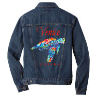 Venice Florida Watercolor Sea Turtle Tank Top Men Denim Jacket | Artistshot