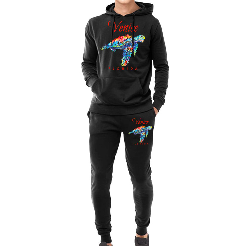 Venice Florida Watercolor Sea Turtle Tank Top Hoodie & Jogger Set | Artistshot