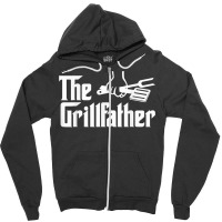 The Grillfather Funny Cool Bbq Grill Chef T Shirt Zipper Hoodie | Artistshot