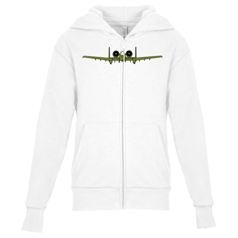 Retro Warplane A10 Thunderbolt Warthog Plane Fighter Jet T Shirt Youth Zipper Hoodie | Artistshot