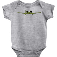 Retro Warplane A10 Thunderbolt Warthog Plane Fighter Jet T Shirt Baby Bodysuit | Artistshot