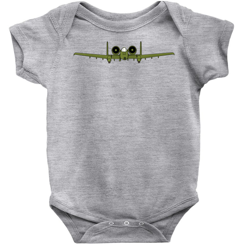 Retro Warplane A10 Thunderbolt Warthog Plane Fighter Jet T Shirt Baby Bodysuit | Artistshot