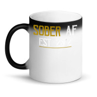 Sober Af Since 2012   10 Year Sobriety Anniversary T Shirt Magic Mug | Artistshot