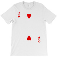 Two Of Hearts Playing Card T Shirt T-shirt | Artistshot