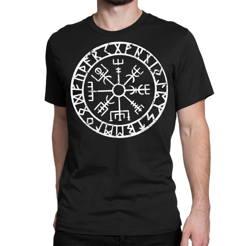 Viking Compass Vegvisir Icelandic Nordic Norse Viking Symbol T Shirt Classic T-shirt by weidenkifinckvd | Artistshot