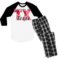 Tx Roses Texas Pride State T Shirt Men's 3/4 Sleeve Pajama Set | Artistshot