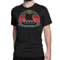 Viking Ship Retro Vintage 80s Style Gift T Shirt Classic T-shirt | Artistshot