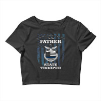 State Police Badge   Proud State Trooper Dad Crop Top | Artistshot