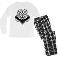 Viking Vegvisir Raven T Shirt Men's Long Sleeve Pajama Set | Artistshot