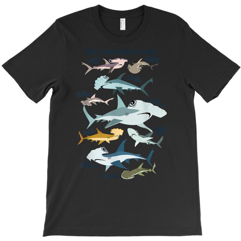 Types Of Hammerhead Shark Guide T Shirt T-shirt | Artistshot