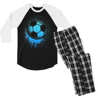 Soccer Player Sports Boys Men Soccer Ball For Kid T Shirt Men's 3/4 Sleeve Pajama Set | Artistshot