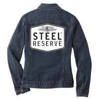 Steel Reserve Beer Shirt (official) Ladies Denim Jacket | Artistshot