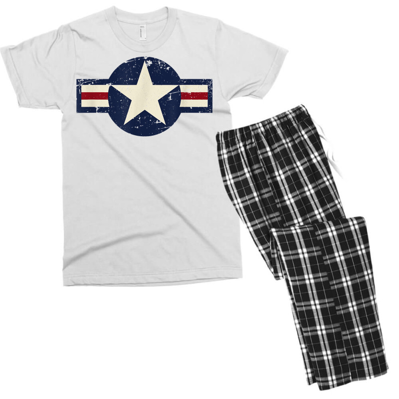 Vintage 1947 To Present Style Us Military Aviation Roundel T Shirt Men's T-shirt Pajama Set | Artistshot