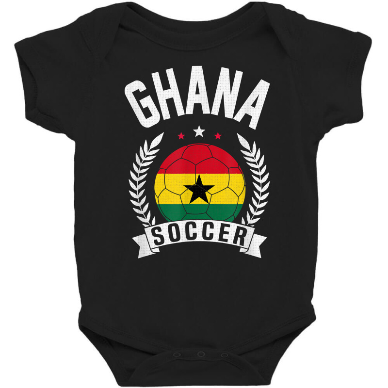 Ghana Soccer Jersey Ghanaian Football Shirt Flag Baby Bodysuit