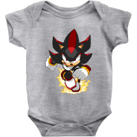 Black Super Hedgehog Running Forward Baby Bodysuit | Artistshot