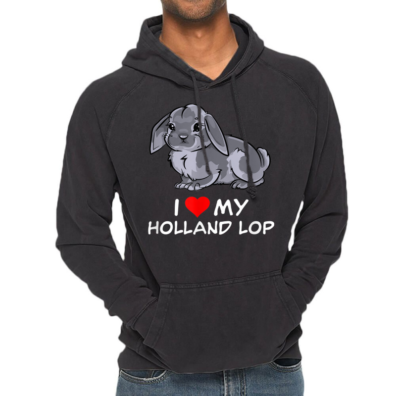 I Love My Grey Holland Lop Rabbit T Shirt Vintage Hoodie | Artistshot